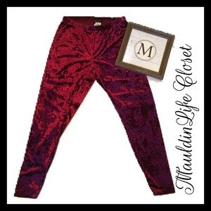 ❌SOLD❌Forever21 Red Velvet Leggings sz 2X